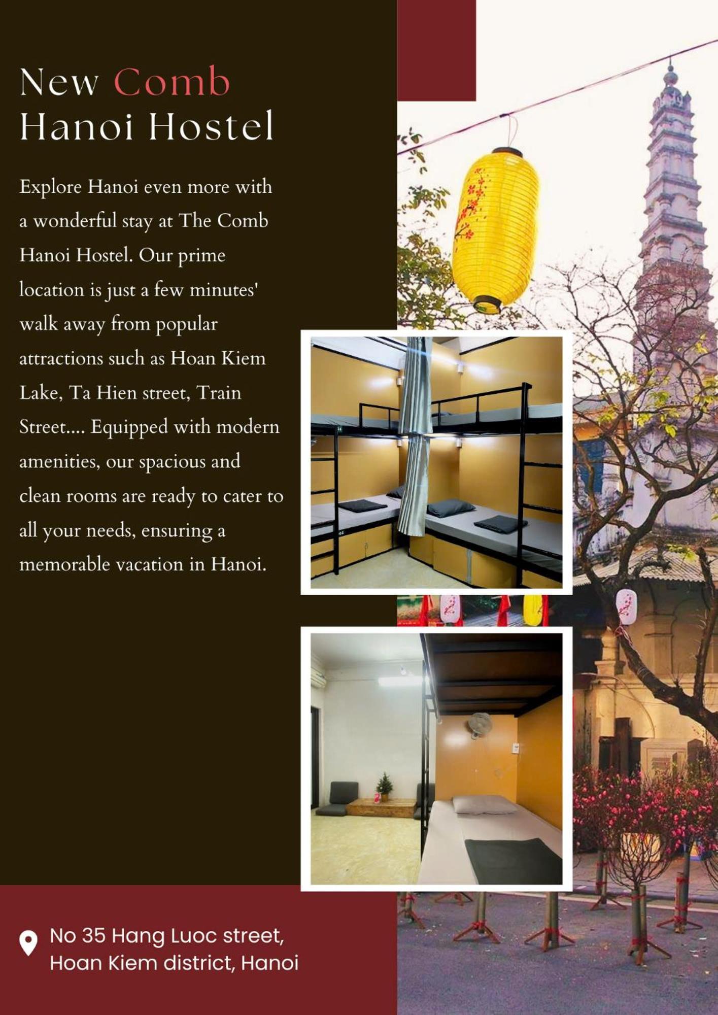 Hanoi New Comb Hostel Exterior foto